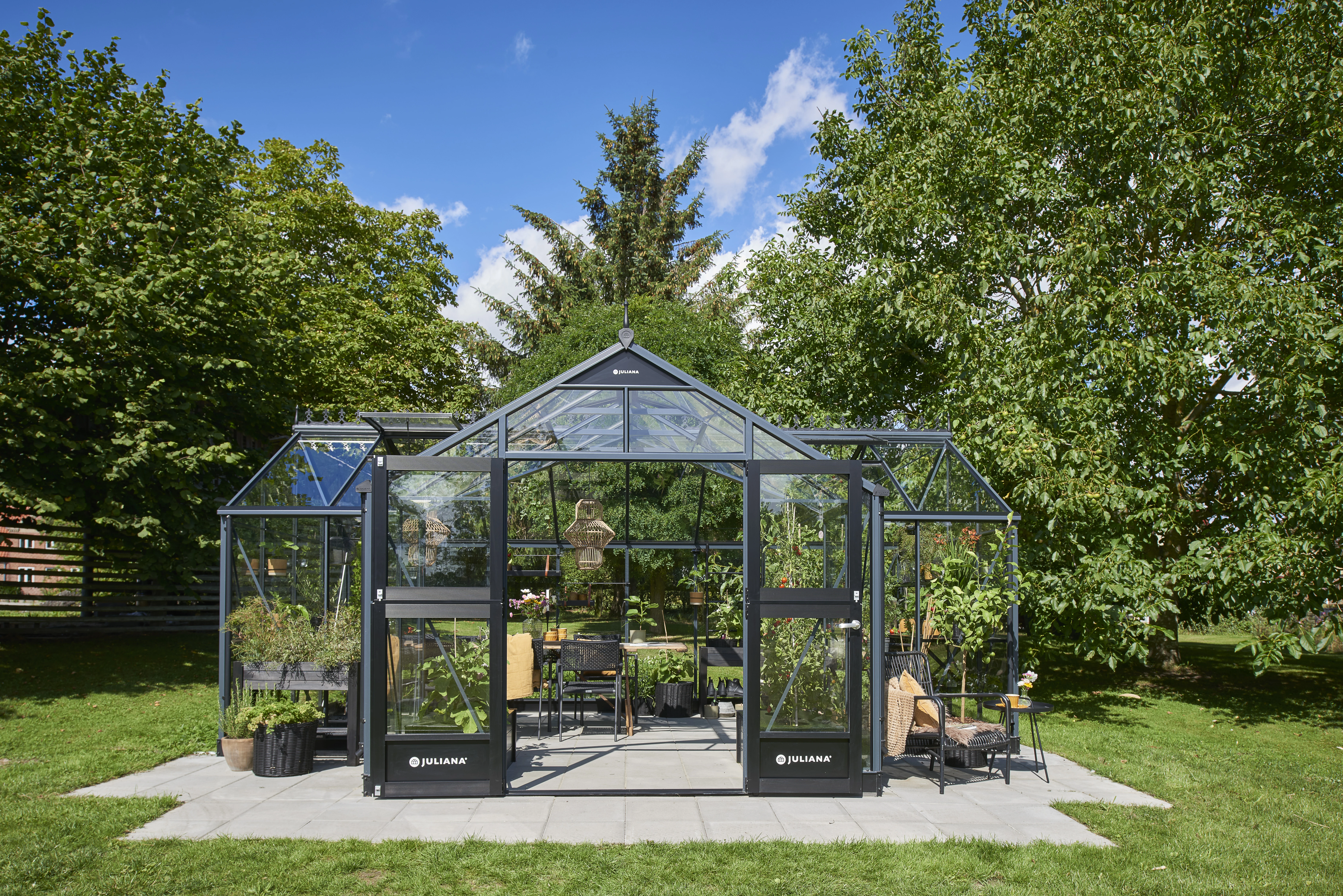 Royal Well Tuinkas Orangeri 21,5 583 x 439 cm Antraciet - Afbeelding 9